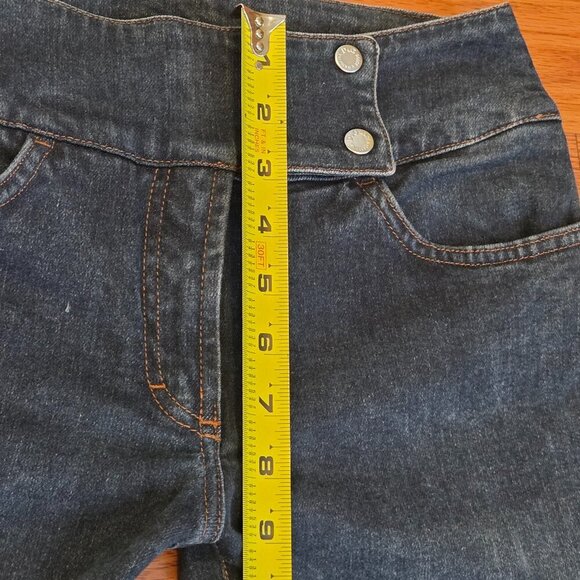 Dolce & Gabbana Womens 28 Jeans 4 Button Snap Zip Fly Acid Wash Flared Inseam 29 - Picture 11 of 15